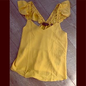 Adorable Golden Yellow Chiffon Tank